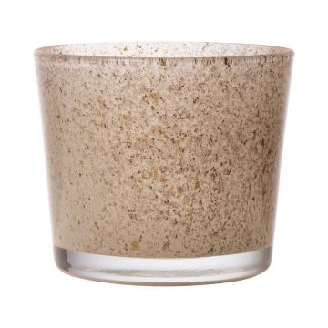 Maxi tealight jar ALENA GRANIT, granite sand, 9cm, Ø10cm