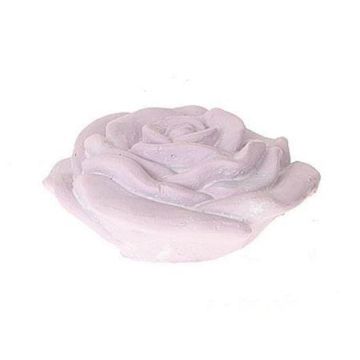 Decorative rose NESSAYA made of polyresin, light purple, 5.1"x5.3"x2.6"/13x13,5x6,5cm