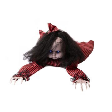 Halloween Zombie Doll LILLIBET, crawling, talking, LEDs, 4ftx14"x10"/110x35x25cm Halloween Zombie Doll LILLIBET, crawling, talking, LEDs, 4ftx14"x10"/110x35x25cm