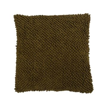 Soft cushion BOLLY, with beads, salmon pink, 18"x18"/45x45cm