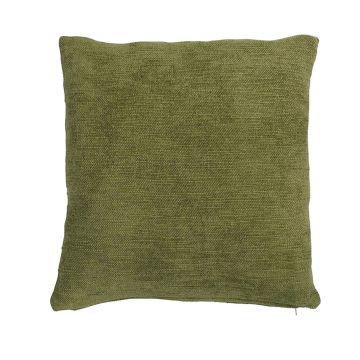 Canvas decorative cushion KALUA, khaki green, 18"x18"/45x45cm