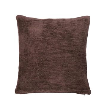 Canvas decorative cushion KALUA, chocolate brown, 18"x18"/45x45cm