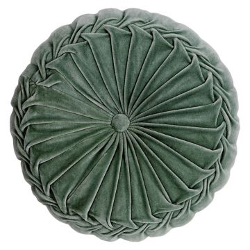 Round seat cushion BELLONA, green-grey, 4"x16"/10x40cm