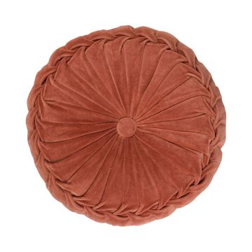 Round seat cushion BELLONA, salmon pink, 4"x16"/10x40cm