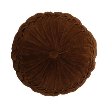 Round seat cushion BELLONA, brown, 4"x16"/10x40cm