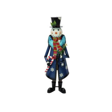 Decorative snowman figure RUDIE with coat, 150 cm
