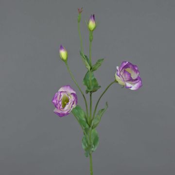 Artificial Lisianthus flower JUDIKA, violet-green, 28"/70cm, Ø 2"/5cm