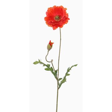 Artificial poppy LIENTJE, red-orange, 26"/65cm, Ø 4.7"/12cm Artificial poppy LIENTJE, red-orange, 26"/65cm, Ø 4.7"/12cm