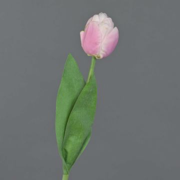 Artificial tulip flower ROMANA, light pink, 18"/45cm, Ø 2.4"/6cm
