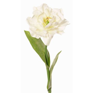 Artificial flower parrot tulip STEFANIE, white-green, 26"/65cm, Ø 2.8"/7cm Artificial flower parrot tulip STEFANIE, white-green, 26"/65cm, Ø 2.8"/7cm