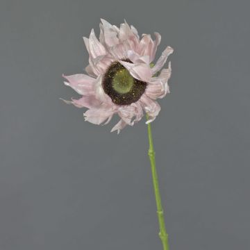 Artificial sunflower JANIKA, pink, 24"/60cm, Ø 4.7"/12cm