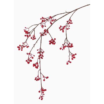 Decorative snowberry branch GESA with berries, red, 4ft/120cm Decorative snowberry branch GESA with berries, red, 4ft/120cm
