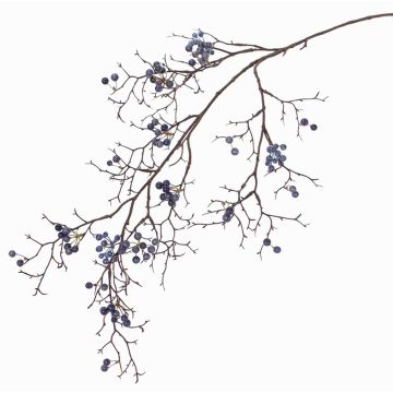 Decorative snowberry branch GESA with berries, blue, 3ft/100cm Decorative snowberry branch GESA with berries, blue, 3ft/100cm