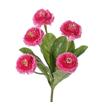 Decorative daisy HEIKE on spike, pink, 10"/25cm, Ø 1.8"/4,5cm