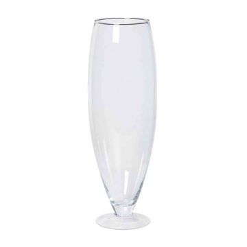 Floor vase TINA, cone/round, clear, 27"/67cm, Ø9"/22cm