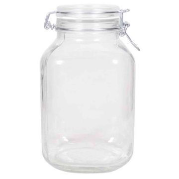Preserving jar XXL JARVEN, 3 litres, cylinder/round, clear, 9"/24cm, Ø5.1"/13cm