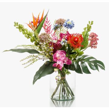 Bouquet of artificial flowers FEME, red-purple, 26"/65cm, Ø 16"/40cm Bouquet of artificial flowers FEME, red-purple, 26"/65cm, Ø 16"/40cm