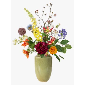 Bouquet of artificial flowers FEME, orange-purple, 3ft/105cm, Ø 16"/40cm Bouquet of artificial flowers FEME, orange-purple, 3ft/105cm, Ø 16"/40cm