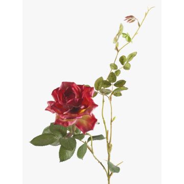 Artificial flower rose branch BEATA, pink, 30"/75cm Artificial flower rose branch BEATA, pink, 30"/75cm
