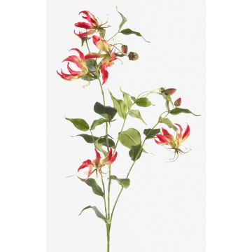 Textile flower gloriosa lily CELESTE, pink-yellow, 4ft/120cm