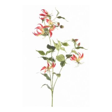 Textile flower gloriosa lily CELESTE, pink-yellow, 4ft/120cm Textile flower gloriosa lily CELESTE, pink-yellow, 4ft/120cm