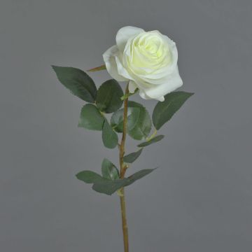 Silk rose BRINA, white, 28"/70cm