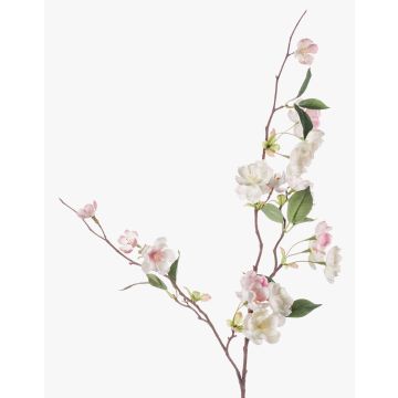 Artificial ornamental peach branch CAMILLES, pink-white, 31"/80cm Artificial ornamental peach branch CAMILLES, pink-white, 31"/80cm
