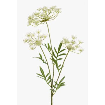 Plastic dill branch HAKIM with flowers, white, 31"/80cm Plastic dill branch HAKIM with flowers, white, 31"/80cm