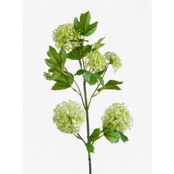 Artificial snowball branch JUVIA, green, 30"/75cm