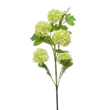 Artificial snowball branch FONTE, light green, 30"/75cm