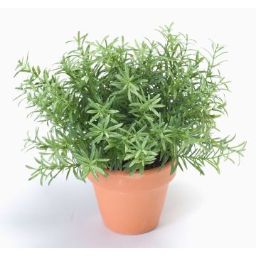 Artificial Rosemary JOSHUA in a clay pot, green, 20cm, Ø17cm