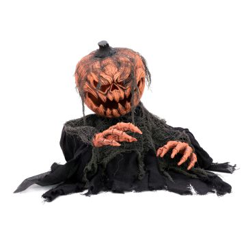 Halloween decorative figurine pumpkin zombie ROVIGO, sound function, LEDs, 20"/50cm Halloween decorative figurine pumpkin zombie ROVIGO, sound function, LEDs, 20"/50cm