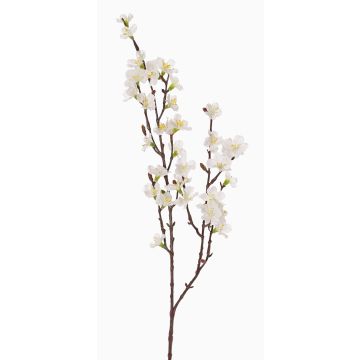 Artificial cherry blossom branch ARIELLE with blossoms, white, 75cm, Ø1.5–3.5cm