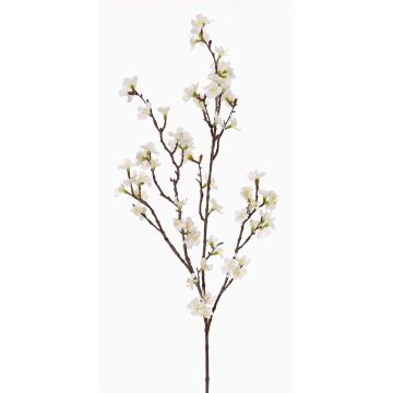 Artificial cherry blossom branch ARIELLE with blossoms, white, 100 cm, Ø 1.5–3.5 cm