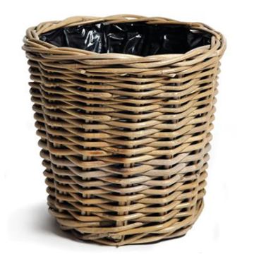 NICOLINA wicker flower pot, beige, 24cm, Ø26cm NICOLINA wicker flower pot, beige, 24cm, Ø26cm