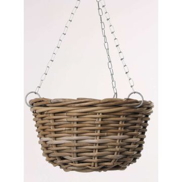 Hanging basket NICOLINA, beige, 7.1"/18cm, Ø12"/30cm Hanging basket NICOLINA, beige, 7.1"/18cm, Ø12"/30cm