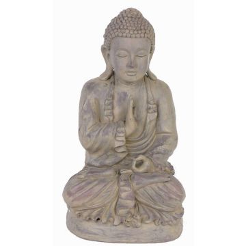 Buddha figure SHANTA, sitting meditating, grey, 18"/45cm Buddha figure SHANTA, sitting meditating, grey, 18"/45cm