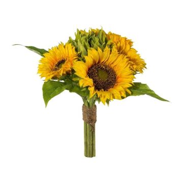 Decorative bouquet of sunflowers CARVO, yellow, 14"/35cm Decorative bouquet of sunflowers CARVO, yellow, 14"/35cm