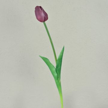 Artificial tulip LONA, violet-green, 45 cm, Ø4 cm