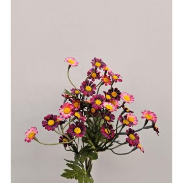 False flower Chrysanthemum bunch WEMKE, burgundy red, 14"/35cm