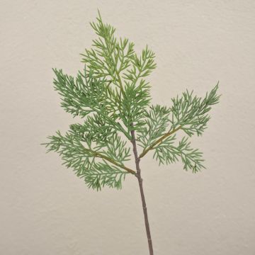 Fake cedar branch BALTHILDE, green, 16"/40cm
