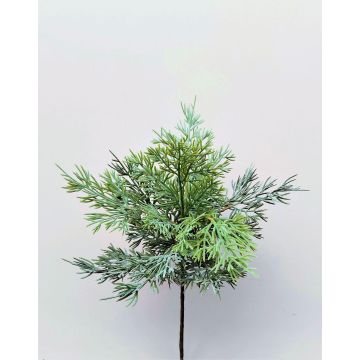 Fake cedar branch BALTHILDE, green, 20"/50cm