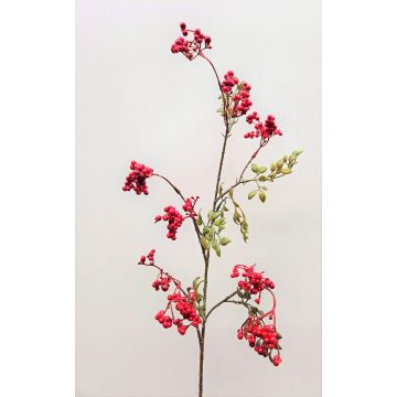 Fake elderberry branch THEYGE with fruits, red, 30"/75cm Fake elderberry branch THEYGE with fruits, red, 30"/75cm