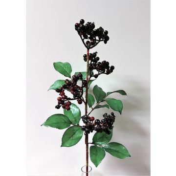Decorative elderberry branch CHATANGA with fruits, burgundy red-black, 24"/60cm Decorative elderberry branch CHATANGA with fruits, burgundy red-black, 24"/60cm
