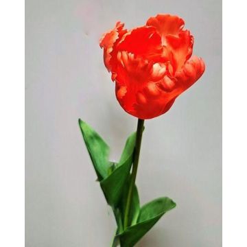 Synthetic flower Parrot tulip PETSCHORA, orange, 26"/65cm