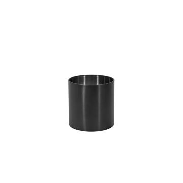 ALVARO stainless steel planter with castors, anthracite, 36.5 cm, Ø35 cm