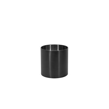 Stainless steel planter ALVARO with castors, anthracite, 14"/36.5cm, Ø14"/35cm Stainless steel planter ALVARO with castors, anthracite, 14"/36.5cm, Ø14"/35cm