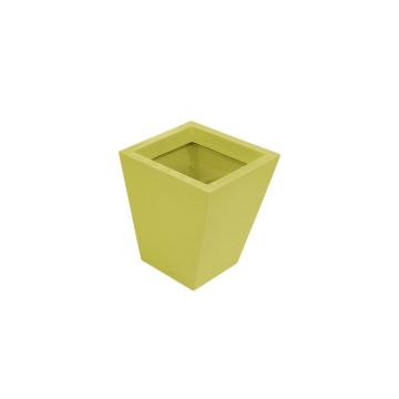 Plastic planter DUARTE, yellow, 15"x15"x18"/39x39x45cm