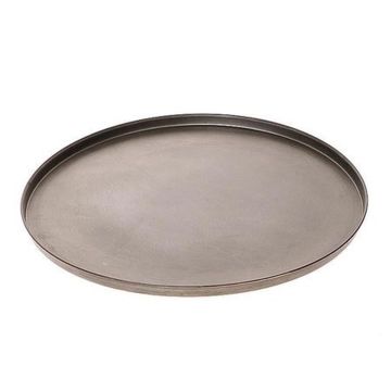Round tray made of metal MELDOF, black, 0.8"/2cm, Ø22"/55,5cm