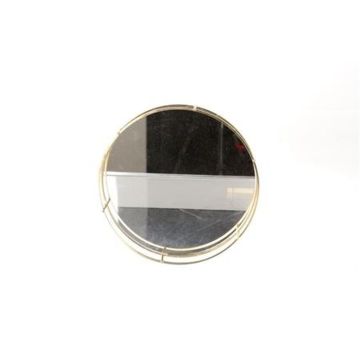 Round decorative mirror tray LAMPERT, gold, 2"/5cm, Ø12"/30cm